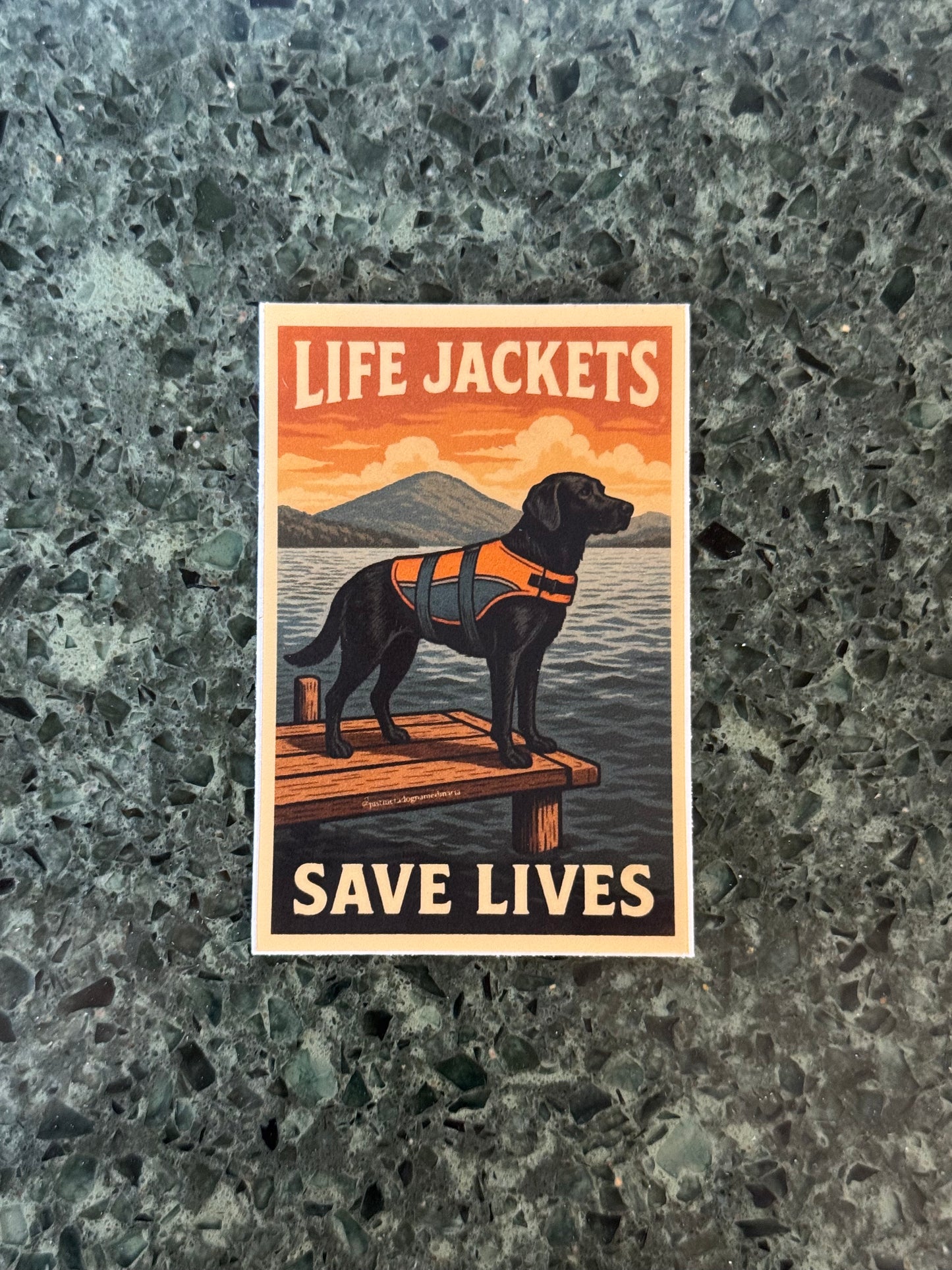 Life Jackets Save Lives Sticker