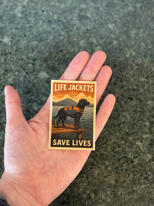 Life Jackets Save Lives Sticker